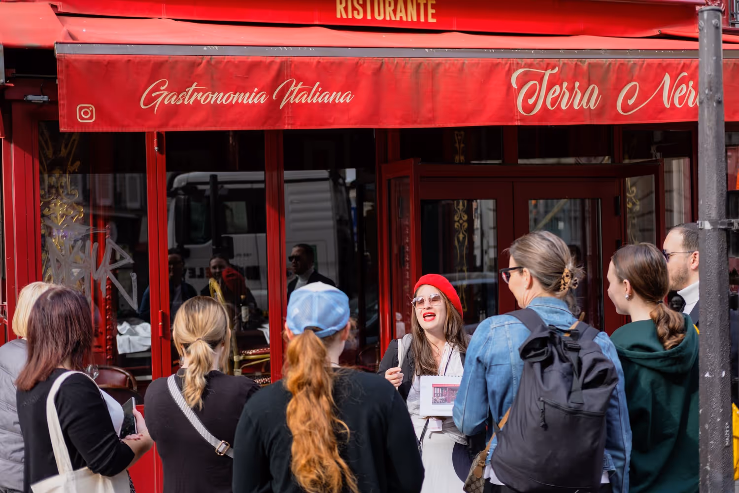 Walking Tour outside gabrielles restaurant