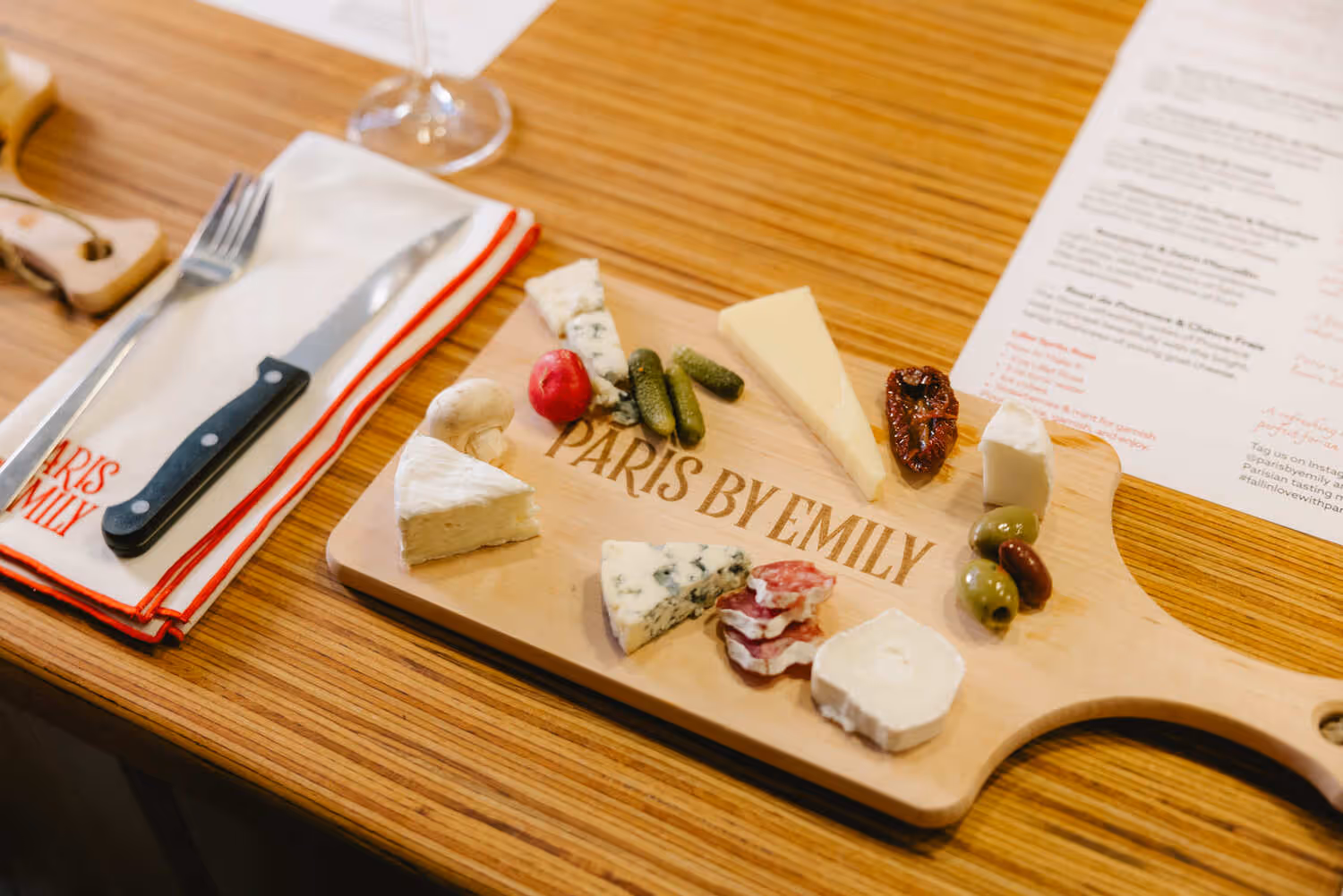 Wine and cheese tasting paris by emily board and cheese